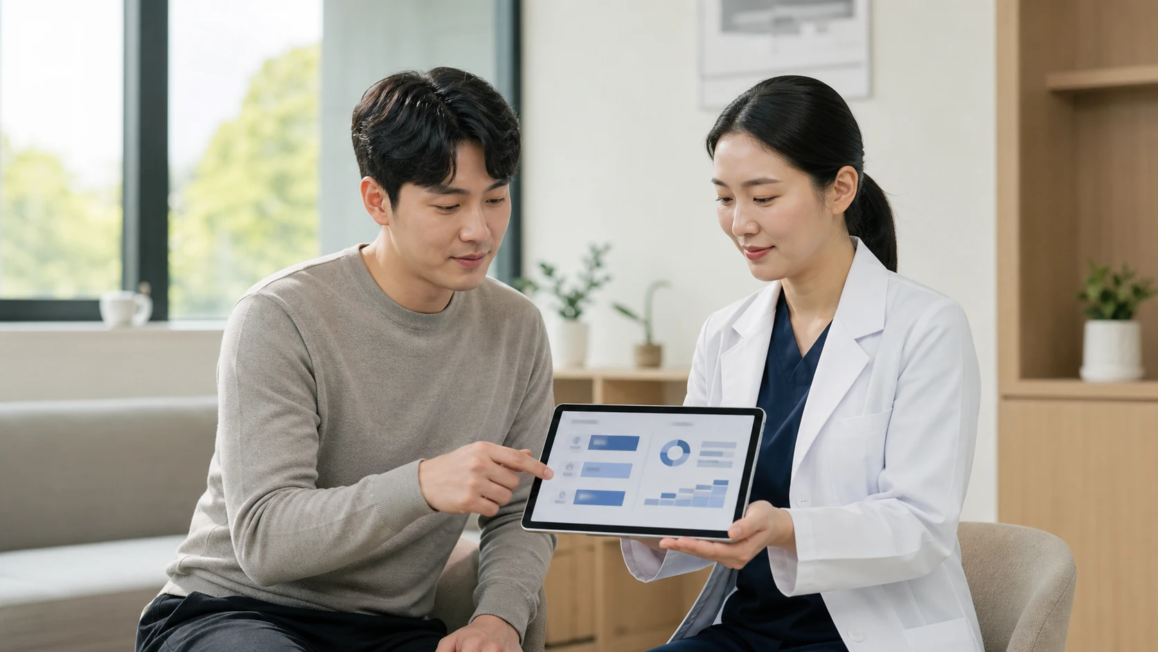 근골격계 검사 비용 상담과 평가 장면